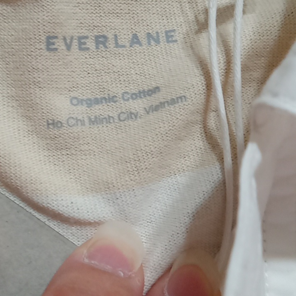 EVERLANE Women Shirt Dress MEDIUM White Cream Tan Work Casual Polo NEW Summer - Picture 3 of 8